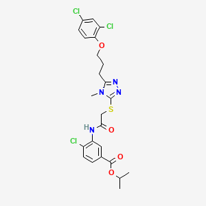 isopropyl 4-chloro-3-{[({5-[3-(2,4-dichlorophenoxy)propyl]-4-methyl-4H-1,2,4-triazol-3-yl}thio)acetyl]amino}benzoate