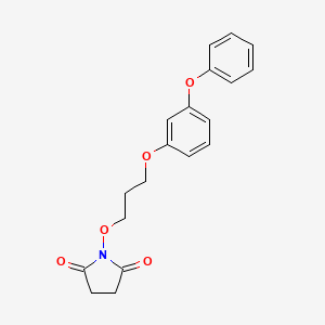 molecular formula C19H19NO5 B4162435 1-[3-(3-phenoxyphenoxy)propoxy]-2,5-pyrrolidinedione 