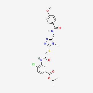 isopropyl 4-chloro-3-({[(5-{[(4-methoxybenzoyl)amino]methyl}-4-methyl-4H-1,2,4-triazol-3-yl)thio]acetyl}amino)benzoate