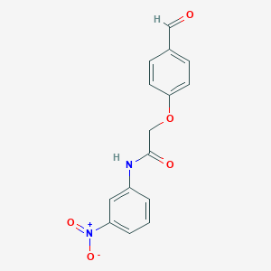 molecular formula C15H12N2O5 B416249 2-(4-formylphenoxy)-N-(3-nitrophenyl)acetamide CAS No. 331962-86-8