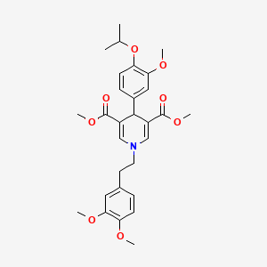 molecular formula C29H35NO8 B4162490 dimethyl 1-[2-(3,4-dimethoxyphenyl)ethyl]-4-(4-isopropoxy-3-methoxyphenyl)-1,4-dihydro-3,5-pyridinedicarboxylate 
