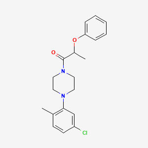 molecular formula C20H23ClN2O2 B4162502 1-(5-chloro-2-methylphenyl)-4-(2-phenoxypropanoyl)piperazine 