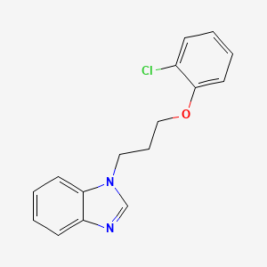 molecular formula C16H15ClN2O B4162514 1-[3-(2-chlorophenoxy)propyl]-1H-benzimidazole 