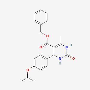 molecular formula C22H24N2O4 B4162529 benzyl 4-(4-isopropoxyphenyl)-6-methyl-2-oxo-1,2,3,4-tetrahydro-5-pyrimidinecarboxylate 