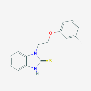 molecular formula C16H16N2OS B416253 1-(2-m-Tolyloxy-ethyl)-1H-benzoimidazole-2-thiol 