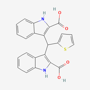 molecular formula C23H16N2O4S B4162536 3,3'-(2-thienylmethylene)bis(1H-indole-2-carboxylic acid) 