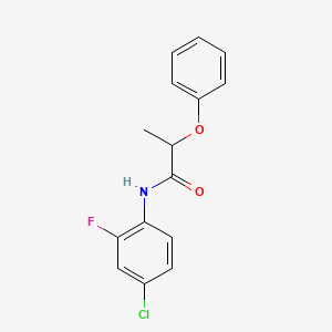 molecular formula C15H13ClFNO2 B4162558 N-(4-chloro-2-fluorophenyl)-2-phenoxypropanamide 