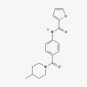 molecular formula C18H20N2O3 B4162580 N-{4-[(4-methyl-1-piperidinyl)carbonyl]phenyl}-2-furamide 