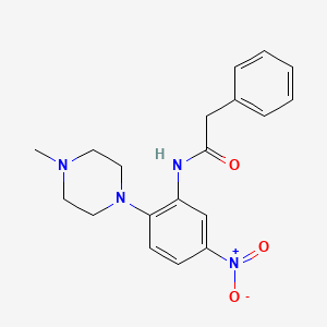 molecular formula C19H22N4O3 B4162584 N-[2-(4-methyl-1-piperazinyl)-5-nitrophenyl]-2-phenylacetamide 