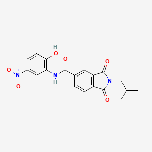 molecular formula C19H17N3O6 B4162590 N-(2-hydroxy-5-nitrophenyl)-2-isobutyl-1,3-dioxo-5-isoindolinecarboxamide 