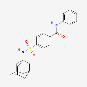 molecular formula C23H26N2O3S B4162593 4-[(1-adamantylamino)sulfonyl]-N-phenylbenzamide 