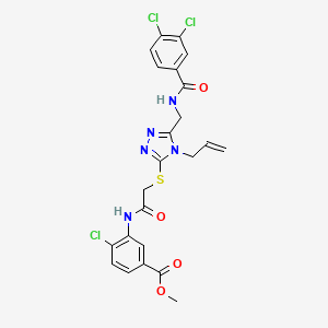 methyl 3-({[(4-allyl-5-{[(3,4-dichlorobenzoyl)amino]methyl}-4H-1,2,4-triazol-3-yl)thio]acetyl}amino)-4-chlorobenzoate