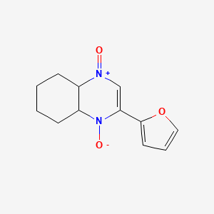 molecular formula C12H14N2O3 B4162624 2-(2-furyl)-4a,5,6,7,8,8a-hexahydroquinoxaline 1,4-dioxide 