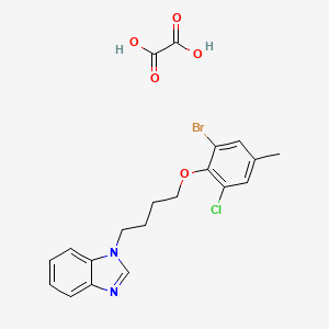 molecular formula C20H20BrClN2O5 B4162630 1-[4-(2-bromo-6-chloro-4-methylphenoxy)butyl]-1H-benzimidazole oxalate 