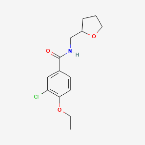 molecular formula C14H18ClNO3 B4162668 3-chloro-4-ethoxy-N-(tetrahydro-2-furanylmethyl)benzamide 