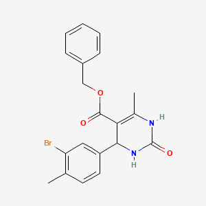 molecular formula C20H19BrN2O3 B4162686 benzyl 4-(3-bromo-4-methylphenyl)-6-methyl-2-oxo-1,2,3,4-tetrahydro-5-pyrimidinecarboxylate 