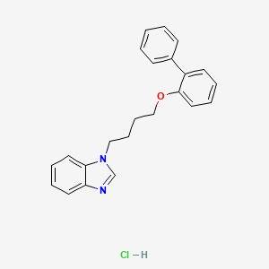 molecular formula C23H23ClN2O B4162701 1-[4-(2-biphenylyloxy)butyl]-1H-benzimidazole hydrochloride 