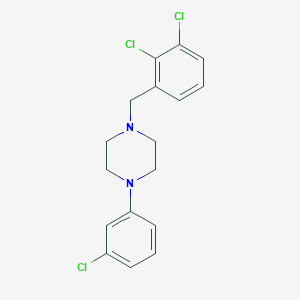 molecular formula C17H17Cl3N2 B416272 1-(3-Chlorophenyl)-4-(2,3-dichlorobenzyl)piperazine 