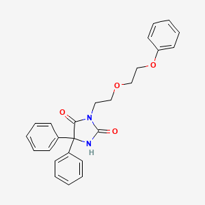 molecular formula C25H24N2O4 B4162739 3-[2-(2-phenoxyethoxy)ethyl]-5,5-diphenyl-2,4-imidazolidinedione 