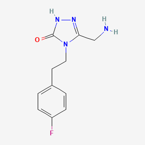 molecular formula C11H13FN4O B4162746 5-(aminomethyl)-4-[2-(4-fluorophenyl)ethyl]-2,4-dihydro-3H-1,2,4-triazol-3-one 