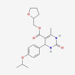 tetrahydro-2-furanylmethyl 4-(4-isopropoxyphenyl)-6-methyl-2-oxo-1,2,3,4-tetrahydro-5-pyrimidinecarboxylate