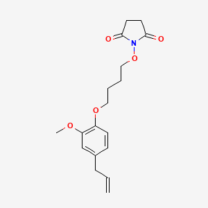 molecular formula C18H23NO5 B4162772 1-[4-(4-allyl-2-methoxyphenoxy)butoxy]-2,5-pyrrolidinedione 