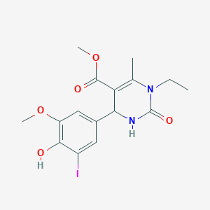 methyl 1-ethyl-4-(4-hydroxy-3-iodo-5-methoxyphenyl)-6-methyl-2-oxo-1,2,3,4-tetrahydro-5-pyrimidinecarboxylate