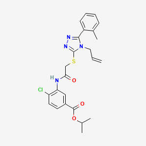 isopropyl 3-[({[4-allyl-5-(2-methylphenyl)-4H-1,2,4-triazol-3-yl]thio}acetyl)amino]-4-chlorobenzoate