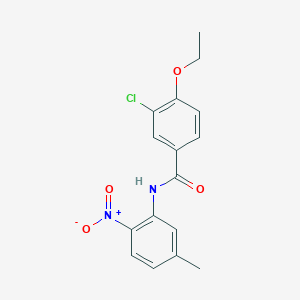 molecular formula C16H15ClN2O4 B4162805 3-chloro-4-ethoxy-N-(5-methyl-2-nitrophenyl)benzamide 