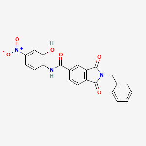 molecular formula C22H15N3O6 B4162843 2-benzyl-N-(2-hydroxy-4-nitrophenyl)-1,3-dioxo-5-isoindolinecarboxamide 