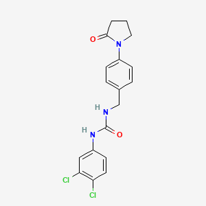 molecular formula C18H17Cl2N3O2 B4162851 N-(3,4-dichlorophenyl)-N'-[4-(2-oxo-1-pyrrolidinyl)benzyl]urea 