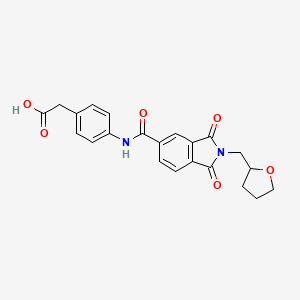 [4-({[1,3-dioxo-2-(tetrahydro-2-furanylmethyl)-2,3-dihydro-1H-isoindol-5-yl]carbonyl}amino)phenyl]acetic acid