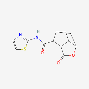 molecular formula C12H12N2O3S B4162864 5-oxo-N-1,3-thiazol-2-yl-4-oxatricyclo[4.2.1.0~3,7~]nonane-9-carboxamide 