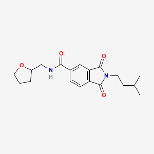 molecular formula C19H24N2O4 B4162869 2-(3-methylbutyl)-1,3-dioxo-N-(tetrahydro-2-furanylmethyl)-5-isoindolinecarboxamide 