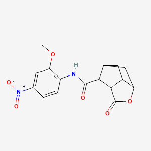 molecular formula C16H16N2O6 B4162871 N-(2-methoxy-4-nitrophenyl)-5-oxo-4-oxatricyclo[4.2.1.0~3,7~]nonane-9-carboxamide 