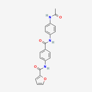 molecular formula C20H17N3O4 B4162876 N-[4-({[4-(acetylamino)phenyl]amino}carbonyl)phenyl]-2-furamide 