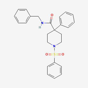 molecular formula C25H26N2O3S B4162885 N-benzyl-4-phenyl-1-(phenylsulfonyl)-4-piperidinecarboxamide 