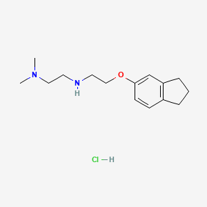 molecular formula C15H25ClN2O B4162900 N'-[2-(2,3-dihydro-1H-inden-5-yloxy)ethyl]-N,N-dimethyl-1,2-ethanediamine hydrochloride 