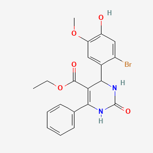 ethyl 4-(2-bromo-4-hydroxy-5-methoxyphenyl)-2-oxo-6-phenyl-1,2,3,4-tetrahydro-5-pyrimidinecarboxylate