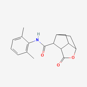 molecular formula C17H19NO3 B4162933 N-(2,6-dimethylphenyl)-5-oxo-4-oxatricyclo[4.2.1.0~3,7~]nonane-9-carboxamide 