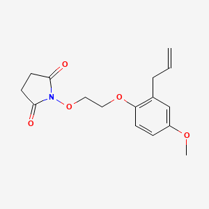 molecular formula C16H19NO5 B4162937 1-[2-(2-allyl-4-methoxyphenoxy)ethoxy]-2,5-pyrrolidinedione 