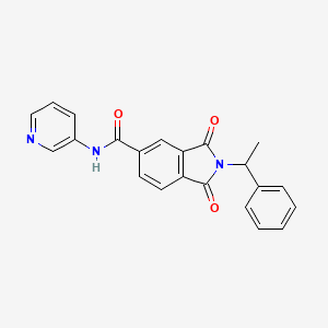 1,3-dioxo-2-(1-phenylethyl)-N-3-pyridinyl-5-isoindolinecarboxamide