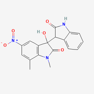 3-hydroxy-1,7-dimethyl-5-nitro-1,1',3,3'-tetrahydro-2H,2'H-3,3'-biindole-2,2'-dione