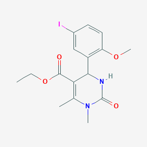 ethyl 4-(5-iodo-2-methoxyphenyl)-1,6-dimethyl-2-oxo-1,2,3,4-tetrahydro-5-pyrimidinecarboxylate