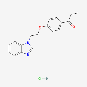 molecular formula C18H19ClN2O2 B4163008 1-{4-[2-(1H-benzimidazol-1-yl)ethoxy]phenyl}-1-propanone hydrochloride 