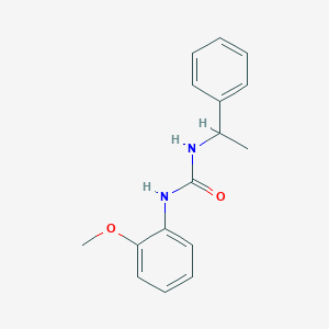 molecular formula C16H18N2O2 B4163009 N-(2-methoxyphenyl)-N'-(1-phenylethyl)urea 