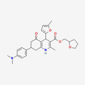 tetrahydro-2-furanylmethyl 7-[4-(dimethylamino)phenyl]-2-methyl-4-(5-methyl-2-furyl)-5-oxo-1,4,5,6,7,8-hexahydro-3-quinolinecarboxylate