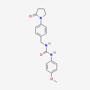 molecular formula C19H21N3O3 B4163041 N-(4-methoxyphenyl)-N'-[4-(2-oxo-1-pyrrolidinyl)benzyl]urea 