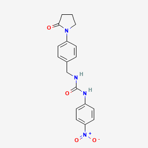 molecular formula C18H18N4O4 B4163058 N-(4-nitrophenyl)-N'-[4-(2-oxo-1-pyrrolidinyl)benzyl]urea 