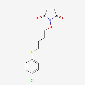 molecular formula C14H16ClNO3S B4163067 1-{4-[(4-chlorophenyl)thio]butoxy}-2,5-pyrrolidinedione 